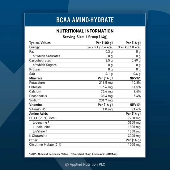 Applied Nutrition BCAA Amino-Hydrate Orange & Mango 450g