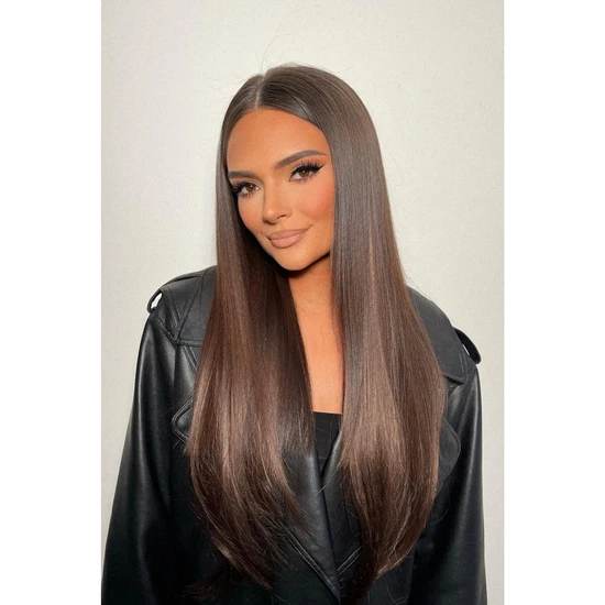 LullaBellz Super Thick 22" Straight Clip In Hair Extensions 5 Piece