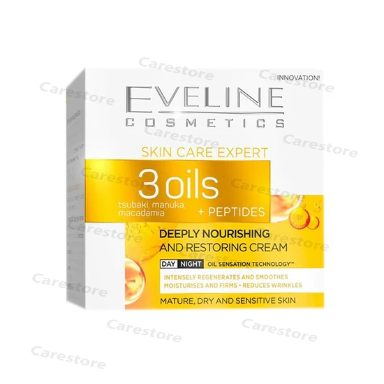 Eveline Skin Care Expert 3 Oils Deeply Nourishing Restoring Cream 50ml
