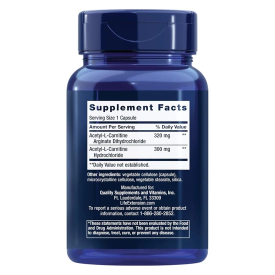 Life Extension Acetyl-L-Carnitine Arginate Vegicaps 90 Vegicaps