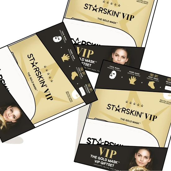 STARSKIN VIP Gold Mask Gift Set The Gold Foot Mask + Face Mask + Hand Mask