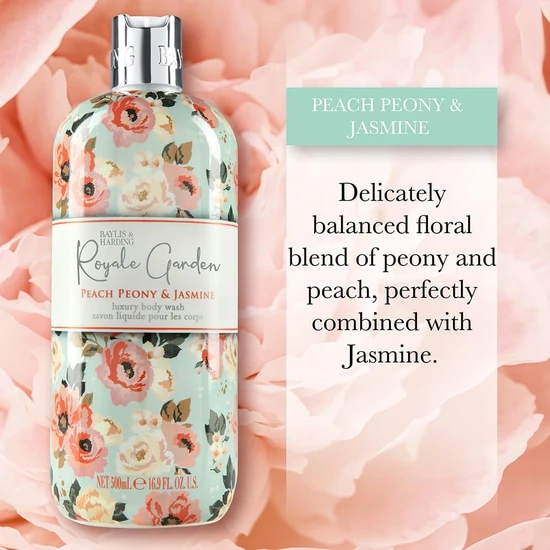 Baylis & Harding Royale Garden Peach Peony & Jasmine Luxury Body Wash 500ml