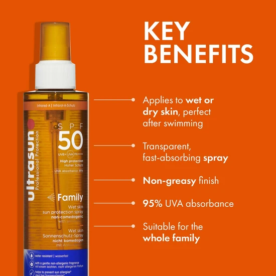 Ultrasun Family Wet Skin Spray SPF 50 100ml