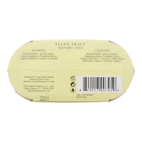 Ellen Tracy Body Mist Gift Set 236ml Inspiring Body Mist + 236ml Confident Body Mist