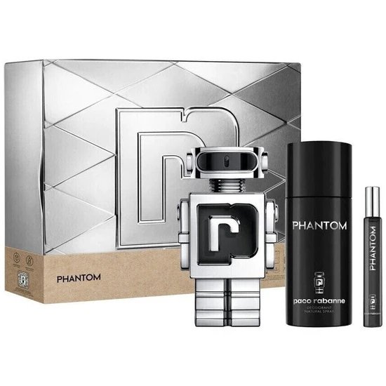 Paco Rabanne Phantom Gift Set Eau De Toilette (100ml & 10ml) + Deodorant Spray