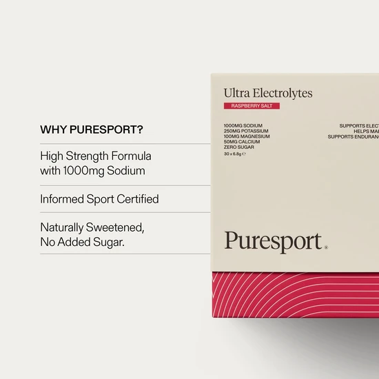 Puresport Ultra Electrolytes Raspberry Salt Sachets 15 Sachets