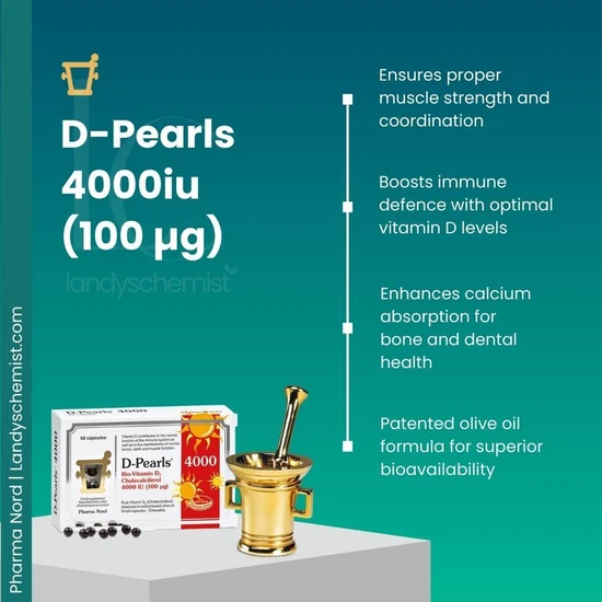 Pharmanord Pharma Nord D-Pearls Bio-Vitamin D3 4000iu Capsules 60 Capsules