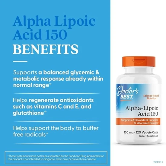 Doctor's Best Alpha Lipoic Acid 150mg 120 Capsules