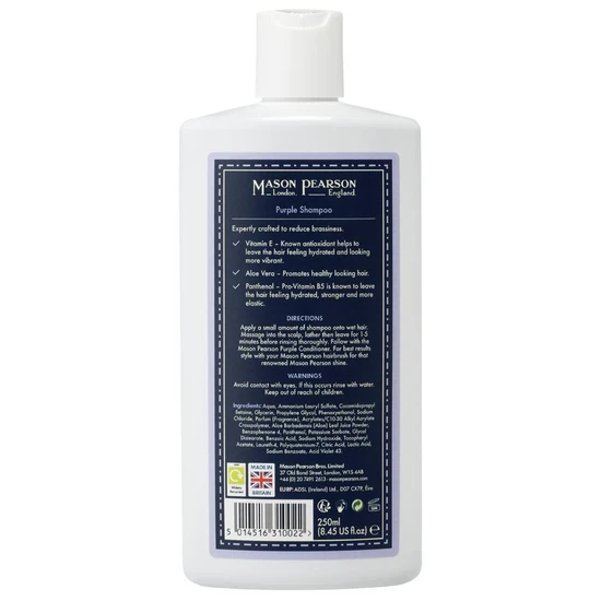 Mason Pearson Purple Shampoo For Blonde Or Silver Hair 250ml