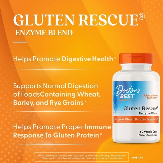 Doctor's Best Gluten Rescue With Glutalytic Vegicaps 60 Vegicaps