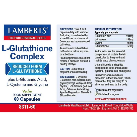 Lamberts L-Glutathione Complex Capsules 60 Capsules