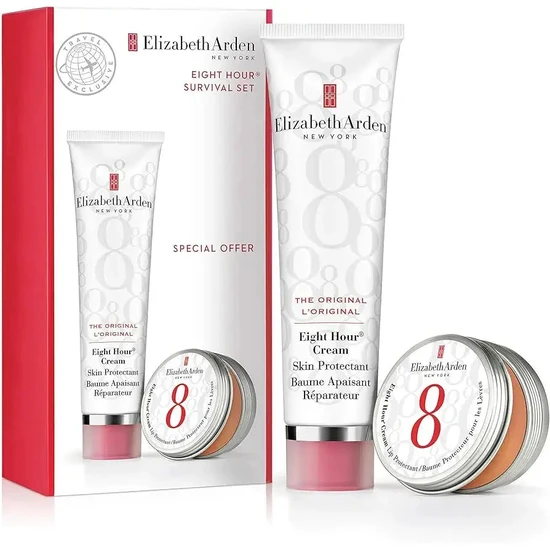 Elizabeth Arden Eight Hour Cream Gift Set 50ml Skin Protectant + 14ml Lip Protectant