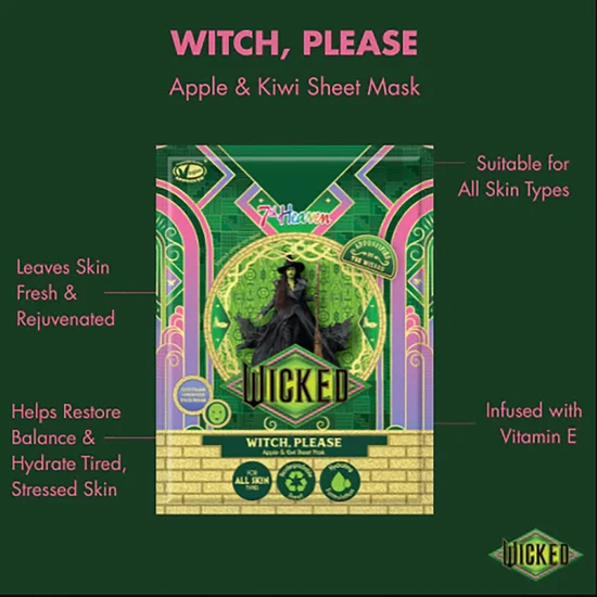 7th Heaven Wicked Witch, Please Elphaba Apple & Kiwi Sheet Mask x1