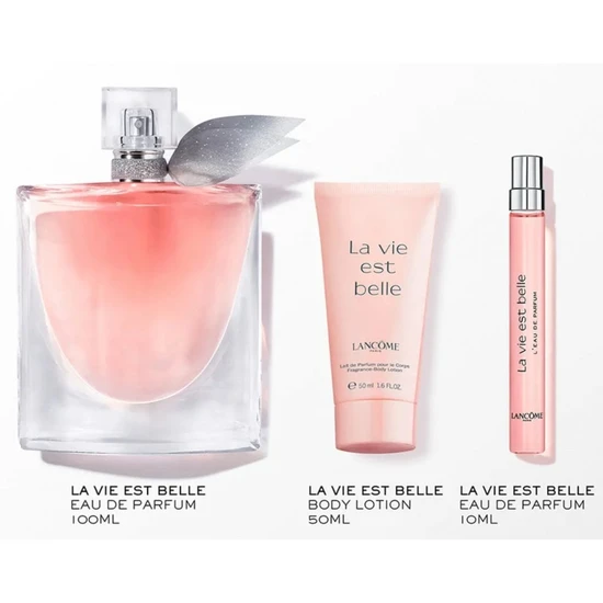 Lancôme La Vie Est Belle Gift Set-100ml Eau De Parfum+ 10ml Eau De Parfum +50ml BL