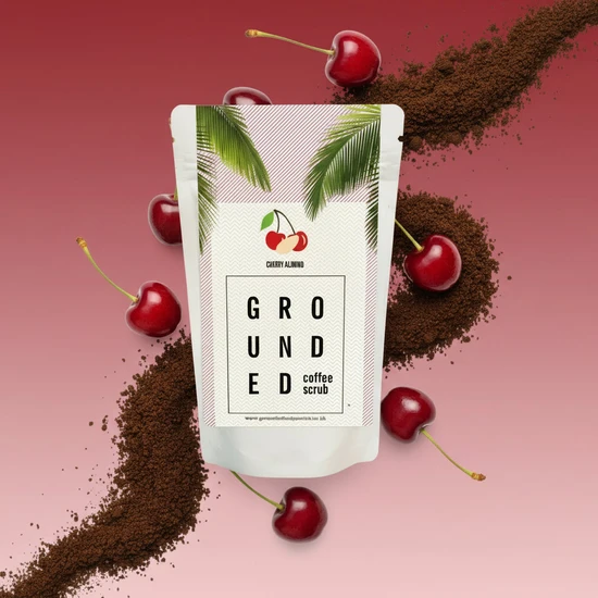 Grounded Body Cherry Almond Coffee Body Exfoliating Scrub 200g