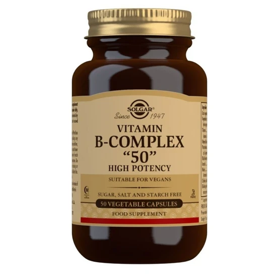 Solgar Vitamin B-Complex "50" High Potency Vegetable Capsules x50