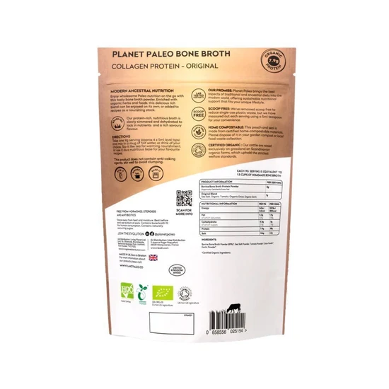 Planet Paleo Organic Bone Broth Collagen Protein Original 225g