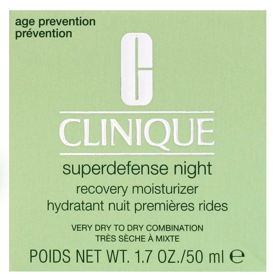 Clinique Superdefense Night Recovery Moisturiser Very Dry to Dry Combination