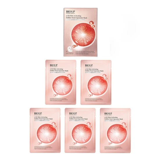 Natural Beauty BIO UP a-GG Skin Activating Golden Yeast Liposome Mask 5 x 25ml