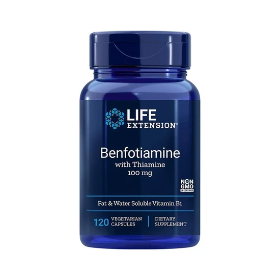 Life Extension Benfotiamine With Thiamine 100mg Vegicaps 120 Vegicaps