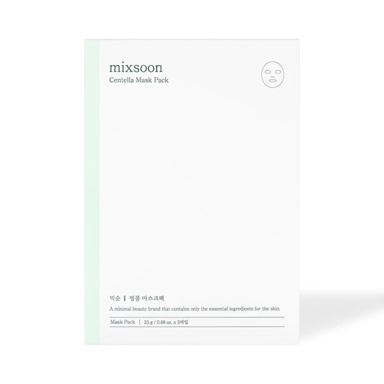 Mixsoon Centella Asiatica Sheet Mask Pack For Irritated & Sensitive Skin 5 x 25g