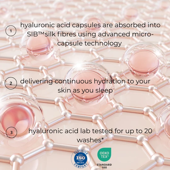 Sleep In Beauty SIB Hyaluronic Acid Infused Silk Pillowcase Classic Champagne