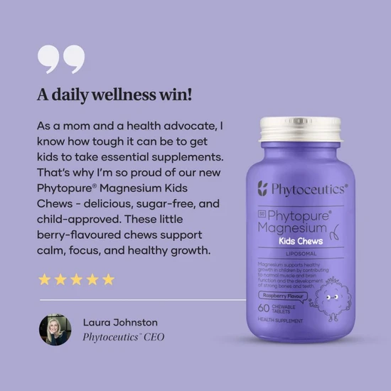 Phytoceutics Phytopure Kids Magnesium Chewable Tablets 60 Tablets