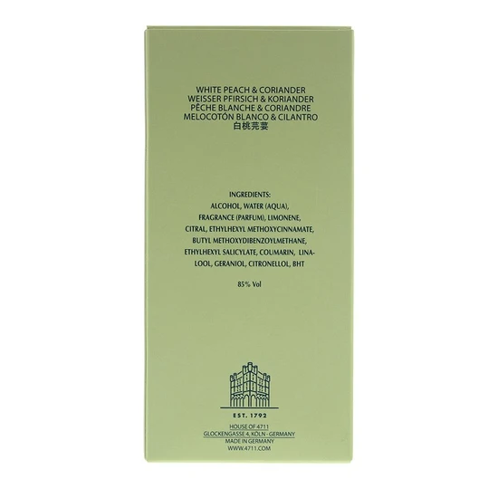 4711 Acqua Colonia White Peach & Coriander Eau De Cologne 50ml