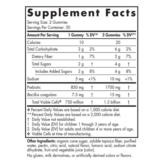 Nordic Naturals Probiotic Kids Merry Berry Punch Gummies 60 Gummies