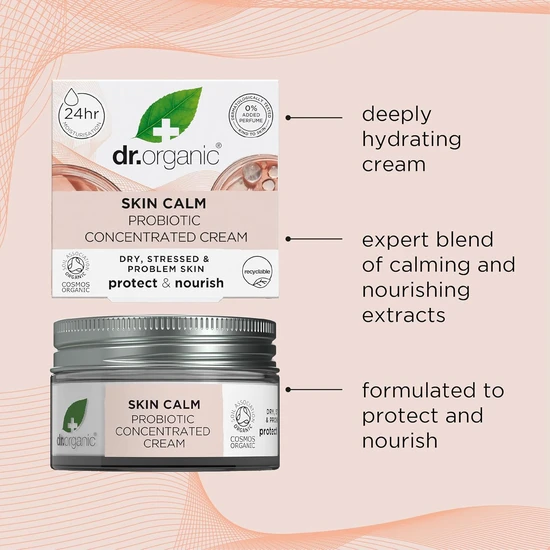 Dr. Organic Skin Calm Protect & Nourish Probiotic Concentrated Cream 50ml