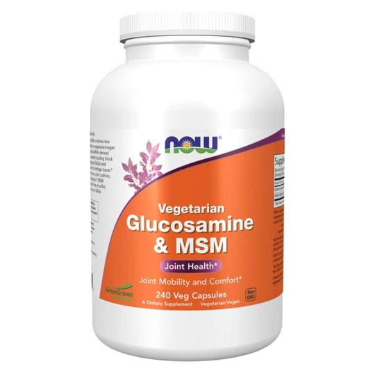 NOW Foods Glucosamine & MSM Vegetarian Capsules 240 Capsules