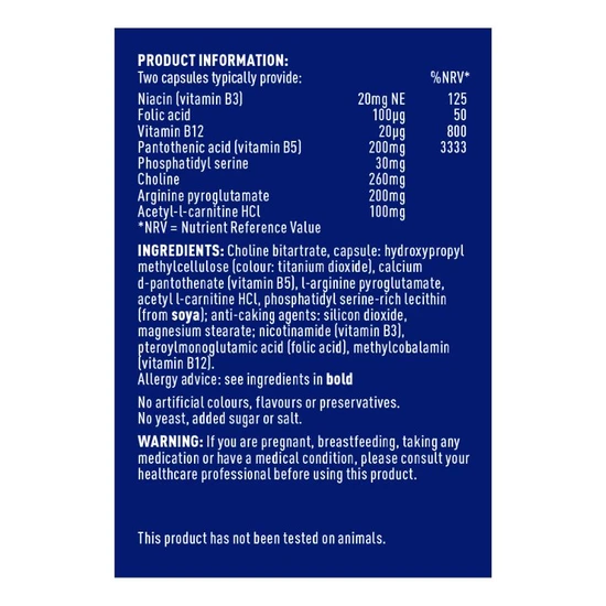 Higher Nature Advanced Brain Nutrients 90 Vegetable Capsules