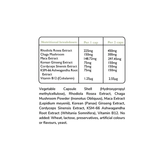 Fushi Adaptogen Energy Blend 60 Capsules