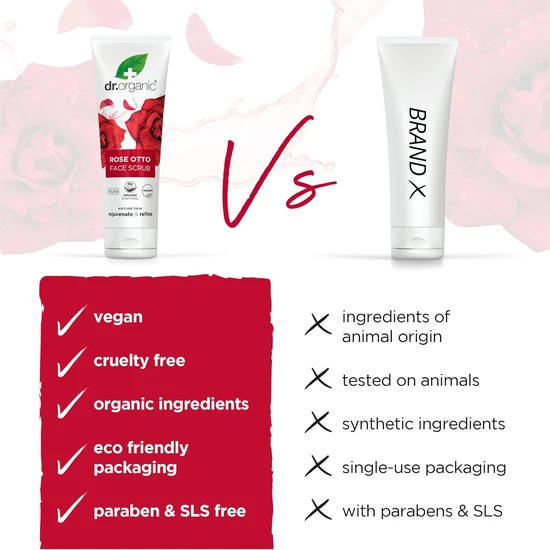 Dr. Organic Bioactive Skin Care Organic Rose Otto Face Scrub 125ml