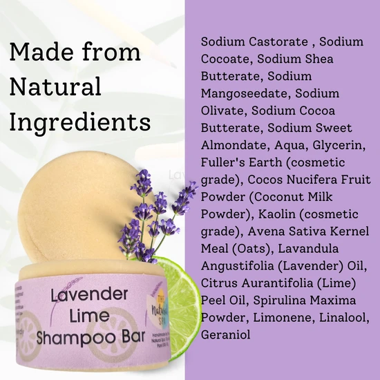 thenaturalspa Lavender & Lime Classic Shampoo Bar