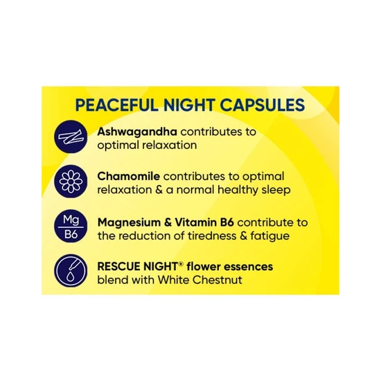 Bach Rescue Peaceful Night Capsules 30 Capsules