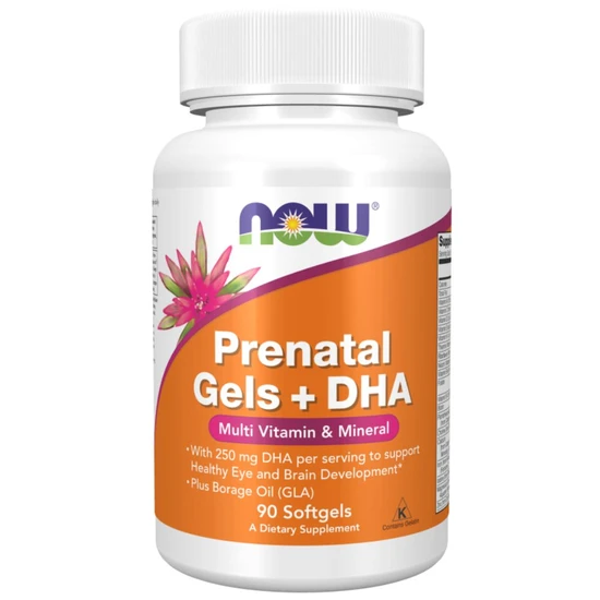 NOW Foods Prenatal Gels + DHA 90 Softgels