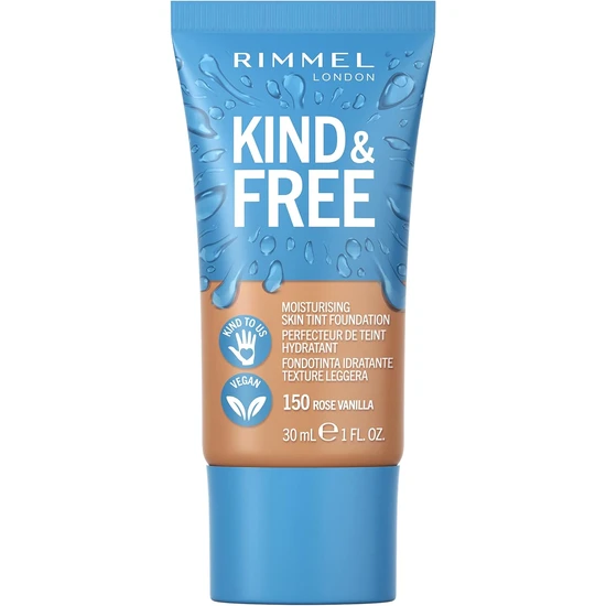 Rimmel Kind & Free Moisturising Skin Tint Foundation 605 Deep Chocolate