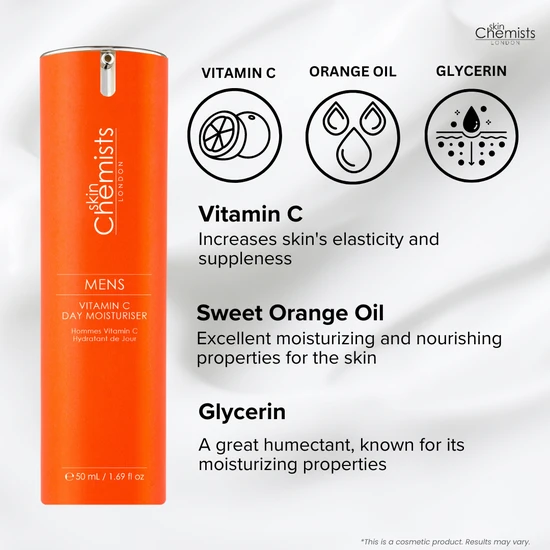 skinChemists Men's Vitamin C Day Moisturiser 2 x 50ml