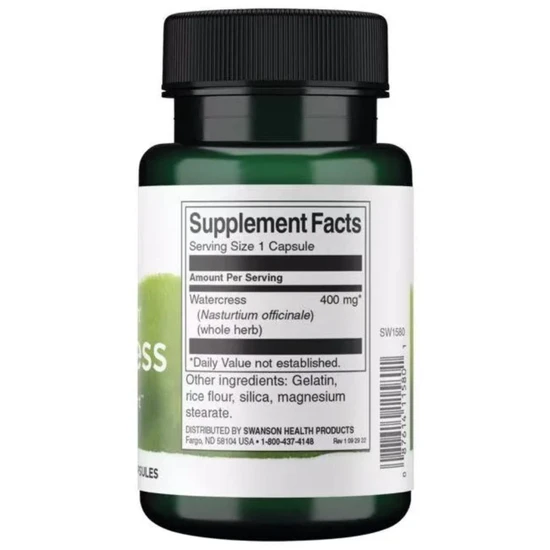 Swanson Full Spectrum Watercress Capsules 400mg x 60