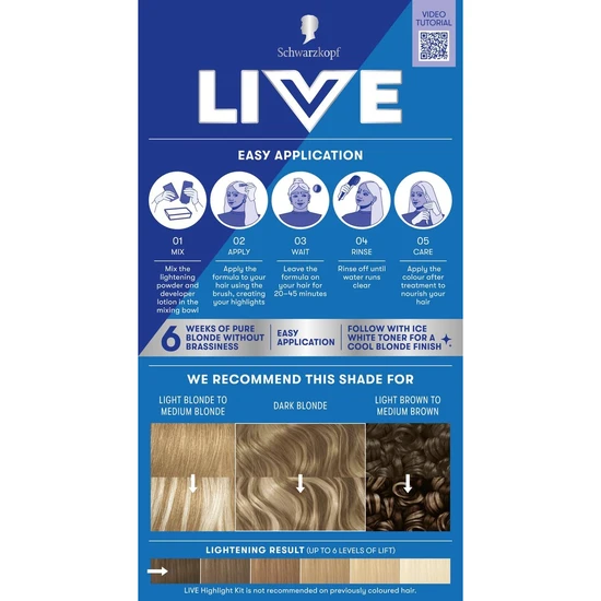Schwarzkopf Live Lightener Highlight Kit 00h