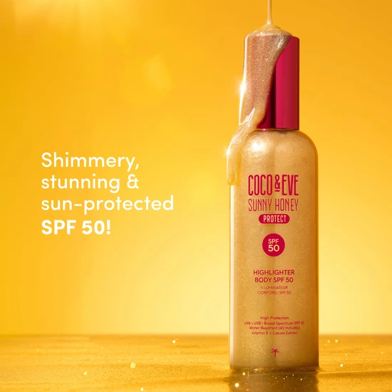 Coco & Eve Sunny Honey Protect Body Highlighter SPF 50