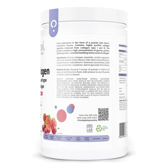 Osavi Collagen Hydrolysed Type I & III Cherry & Strawberry 660g