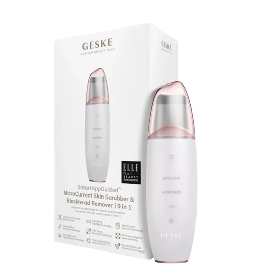 GESKE MicroCurrent Skin Scrubber & Blackhead Remover 9 In 1 Gray