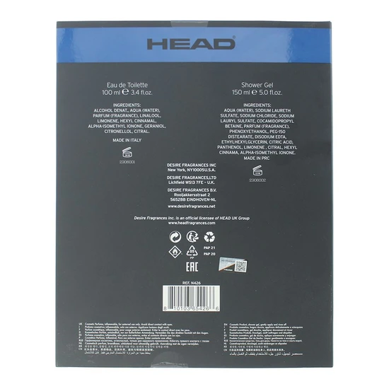 Head Attitude Eau De Toilette 100ml + Shower Gel 150ml Gift Set 100ml