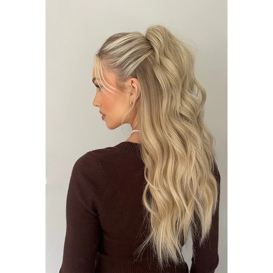 LullaBellz Brushed Out Wave 16" Claw Clip Pony BLACKS | JET BLACK