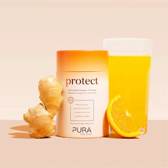 Pura Collagen Protect Advanced Collagen Formula Orange & Ginger 200g