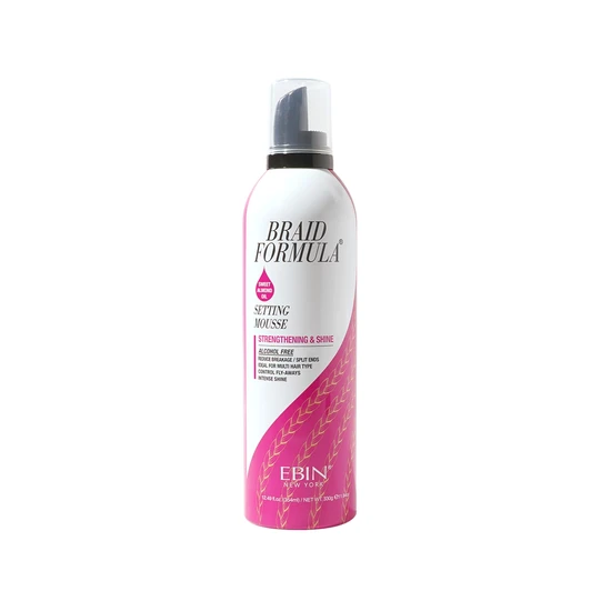 Ebin New York Braid Formula Setting Mousse With Sweet Almond Oil 80 ml