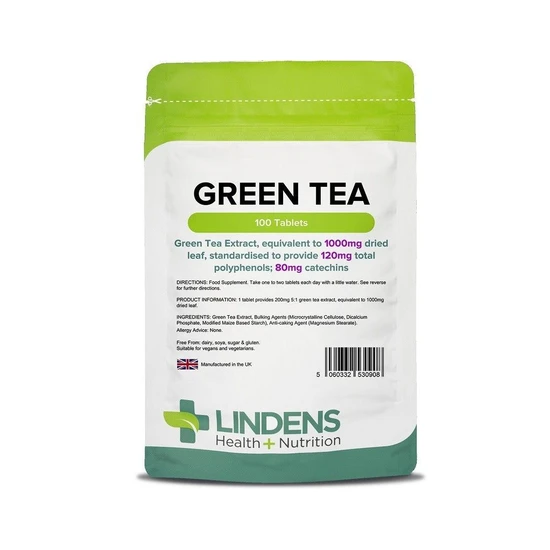 Lindens Green Tea 1000mg Tablets 100 Tablets