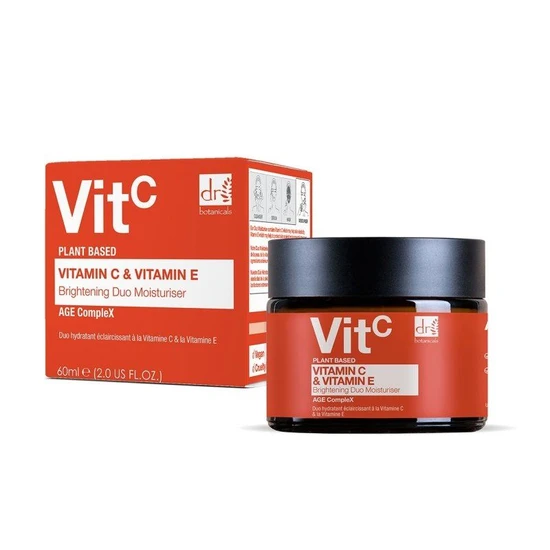 Dr Botanicals Vitamin C & Hyaluronic Acid Anti-ageing Facial Serum + Vitamin C & Vitamin E Brightening Anti-ageing Duo Moisturiser 30ml + 60ml